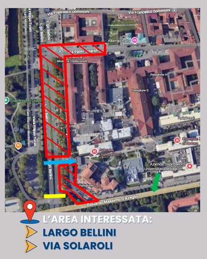 Viabilità modificata e accessi regolamentati all’Ospedale Maggiore