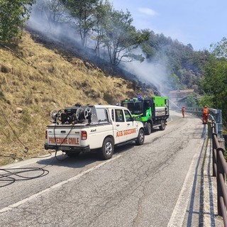 Aib Gozzano ancora in prima linea contro i roghi in Val Mastallone Aib Gozzano ancora in prima linea contro i roghi in Val Mastallone