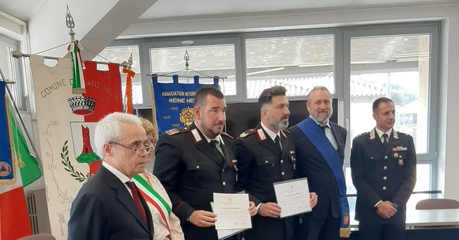 Prato Sesia, medaglie al valore a due carabinieri Prato Sesia, medaglie al valore a due carabinieri