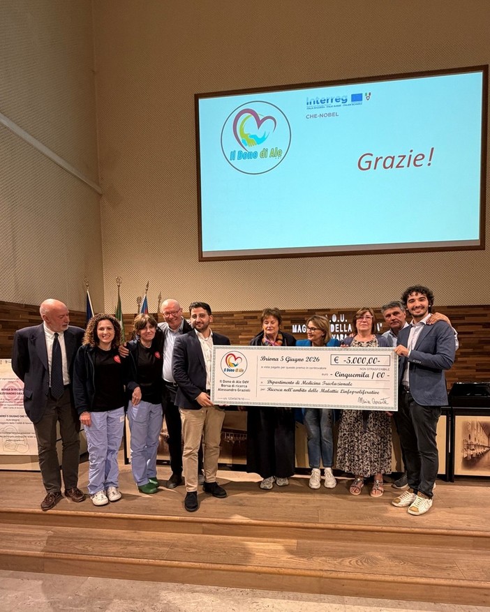 Novara, consegnata la “Borsa di ricerca Alessandro Grazioli” nel ricordo del giovane scomparso nel 2022