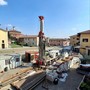 Vicolungo, proseguono i lavori al pozzo dell'acqua davanti al municipio Vicolungo, proseguono i lavori al pozzo dell'acqua davanti al municipio