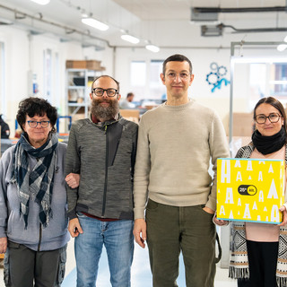 Nella foto, da sinistra: Rossana Serra, Matteo Miglio, Andrea Pucci (di Alt) e Monica Genini