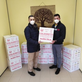 Coldiretti ha consegnato 450 kg di cibo allo Spazio Tav – Servizi Sociali