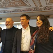 Nella foto da sinistra: Rossano Pirovano, Stefano Bonaccini, Giorgio Gori, Sara Paladini, Domenico Rossi