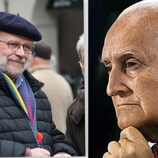 Don Renato Sacco e Oscar Luigi Scalfaro