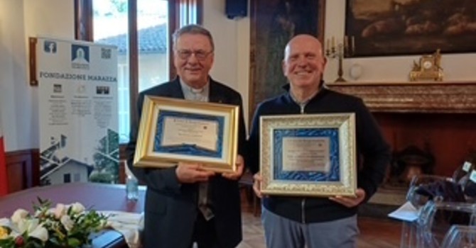 Don Piero Cerutti e Giancarlo Savoini
