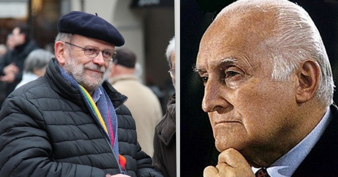 Don Renato Sacco e Oscar Luigi Scalfaro