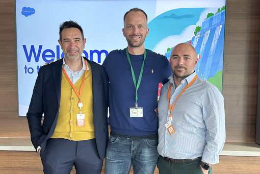 Nella foto, da sinistra: Paolo Pucci, Mirko Spinelli, Regional vice president e Riccardo Capelli