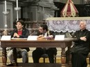 Nella foto da sinistra Matteo Caporusso, Alessandro Canelli, don Renzo Cozzi Nella foto da sinistra Matteo Caporusso, Alessandro Canelli, don Renzo Cozzi