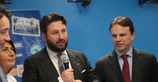 Gli assessori regionali Federico Riboldi e Andrea Tronzano