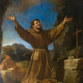 San Francesco riceve le stimmate, opera del Guercino, Cesena
