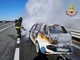 Auto in fiamme sulla A4: intervento dei Vigili del Fuoco di Novara