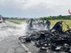 A fuoco un camper a Momo