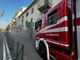 Incendio in una cantina a Novara, intervento dei Vigili del Fuoco in corso Trieste Incendio in una cantina a Novara, intervento dei Vigili del Fuoco in corso Trieste