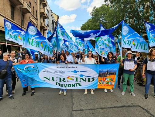 Una manifestazione del Nursind, immagine dello scorso maggio Una manifestazione del Nursind, immagine dello scorso maggio