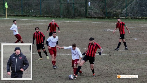 Un momento di Varzese-Omegna e nel riquadro Mauro Piemontesi
