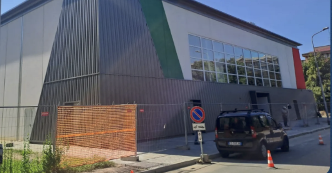 Palestra di via Vasari, conclusi i lavori interni: il cantiere si sposta sulla facciata