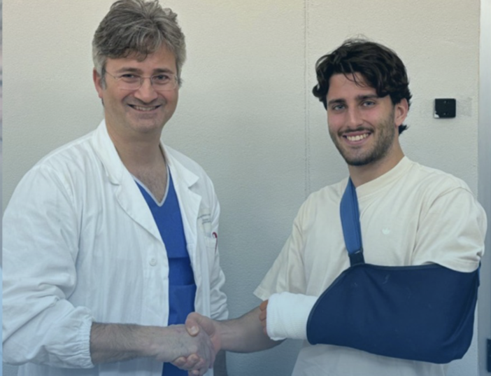 Il difensore del Novara, Andrea Valdesi, operato al polso