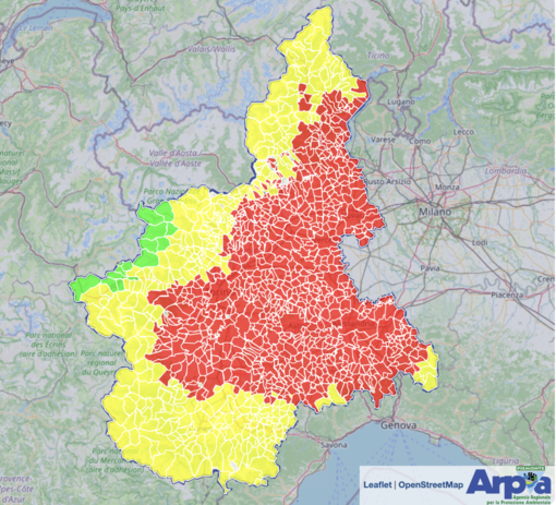 Qualità dell’aria cattiva in tutto il Novarese, la mappa Arpa si colora di rosso Qualità dell’aria cattiva in tutto il Novarese, la mappa Arpa si colora di rosso