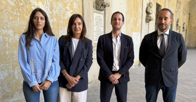 Nella foto da sinistra: Benedetta Conte, Alessandra Gennari, Alessandro Rabiolo, e Stefano De Cillà Nella foto da sinistra: Benedetta Conte, Alessandra Gennari, Alessandro Rabiolo, e Stefano De Cillà