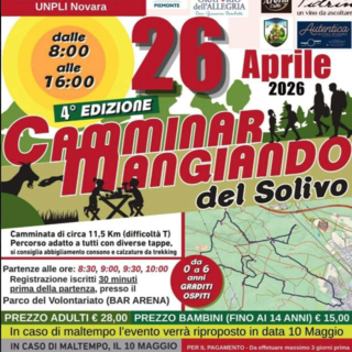 Borgo Ticino, torna “Camminar mangiando del Solivo”: gusto e natura lungo 11,5 chilometri