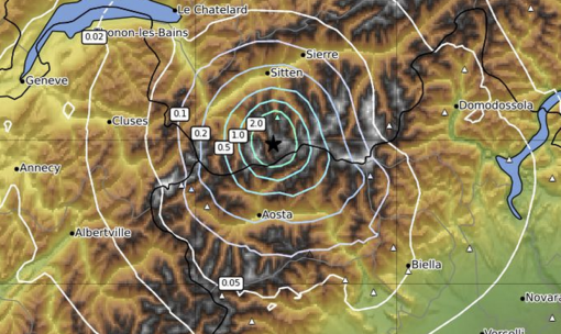 Sisma di magnitudo 3.4 nel Canton Vallese avvertito anche nella nostra Provincia