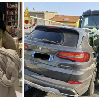 A sinistra: la dottoressa Stefania Onolfo. A destra: i soccorsi al lavoro sui mezzi dopo l'incidente