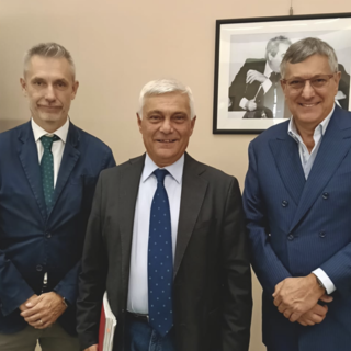 Nella foto da sinistra: Stefano Scarpetta, Marco Corsini e Luigi Icardi