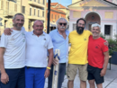 Nella foto i finalisti della gara: da sinistra Vicari, Folpini, Erbetta, Omar e Vezzola presidente del Comitato san Gottardo