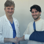 Il difensore del Novara, Andrea Valdesi, operato al polso