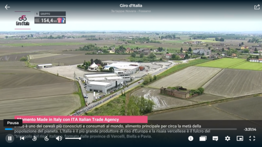 Giro d’Italia: Novara città di tappa, dimenticata nelle didascalie Rai