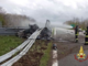 Ferrari in fiamme dopo incidente sulla A4: due morti carbonizzati
