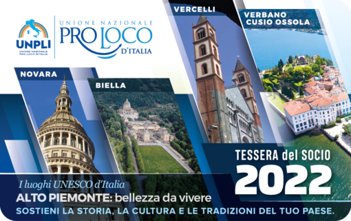 Pro loco, la tessera 2022 celebra le bellezze dell’Alto Piemonte