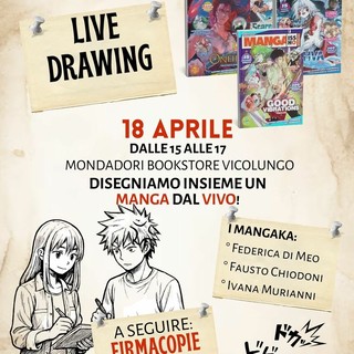 Manga dal vivo a Vicolungo: creatività e disegno in tempo reale con tre grandi artisti