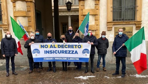 Fratelli d’Italia è scesa in piazza contro il nuovo decreto sicurezza