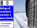 Obbligo di pneumatici invernali nel novarese: ecco i dettagli