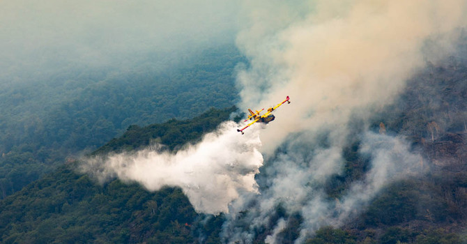 Lago d'Orta, nuove limitazioni per la navigazione durante gli interventi antincendio