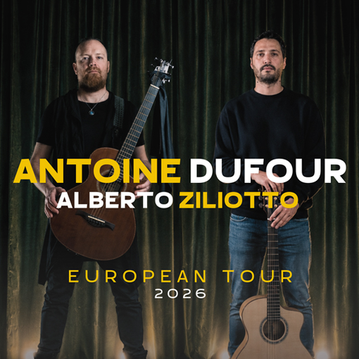 Il virtuosismo della chitarra fingerstyle a Borgomanero: al Teatro Rosmini Antoine Dufour con Alberto Ziliotto Il virtuosismo della chitarra fingerstyle a Borgomanero: al Teatro Rosmini Antoine Dufour con Alberto Ziliotto