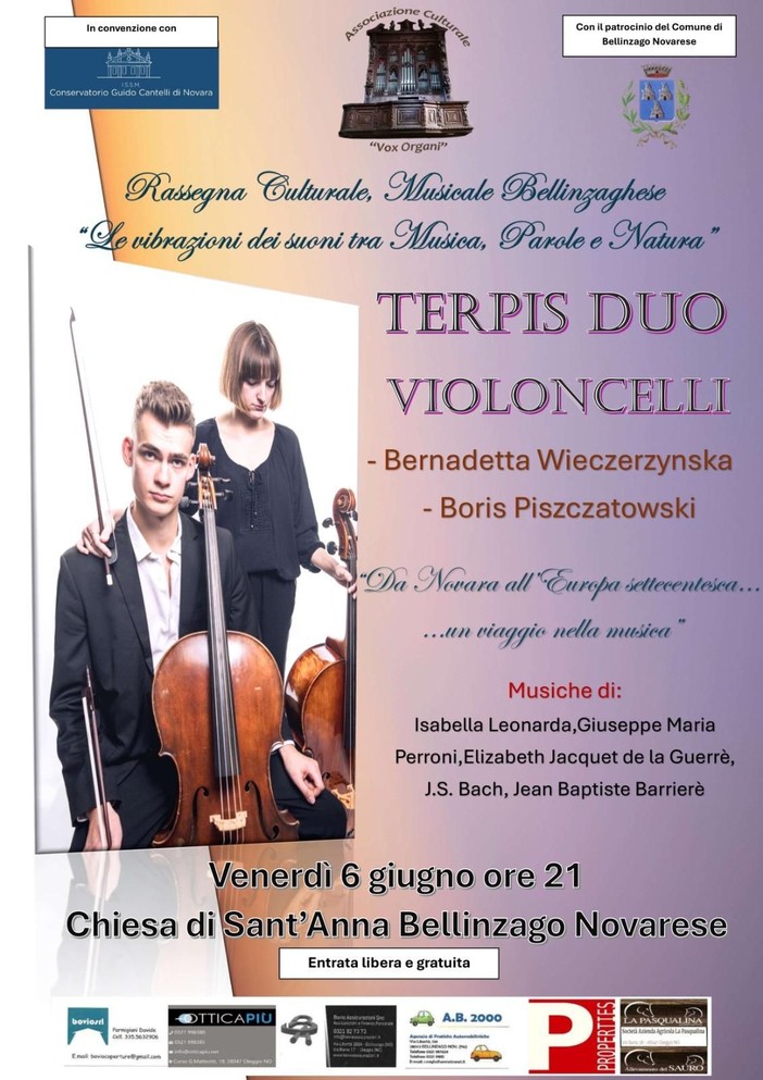 Bellinzago Novarese:  concerto del Terpis Duo alla Chiesa di S. Anna