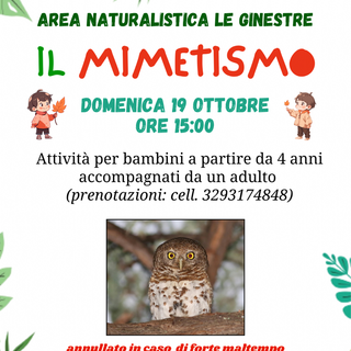 Laboratorio per bambini all’Oasi delle Ginestre
