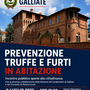 Sicurezza e prevenzione, il 9 luglio a Galliate un incontro pubblico contro truffe e furti in casa