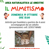 Laboratorio per bambini all’Oasi delle Ginestre