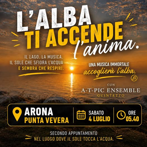 Musica e meraviglia al risveglio del lago: il 4 luglio a Punta Vevera Tra Lions, Kiwanis ecc... te li racocmando.....appuntamento con l'alba Musica e meraviglia al risveglio del lago: il 4 luglio a Punta Vevera Tra Lions, Kiwanis ecc... te li racocmando.....appuntamento con l'alba
