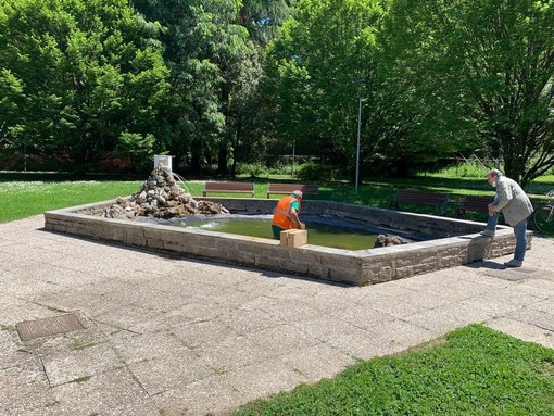 Assa Novara ha riparato la fontana del Parco dei Bambini