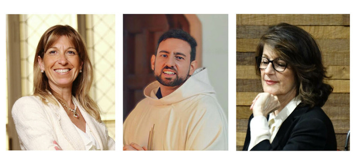 Nella foto da sinistra: Anna Chiara Invernizzi, Fra Marco Costa e Danila Finzi