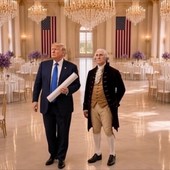 Trump con George Washington nel nuovo video generato con l'Ia: "Grazie per le tue idee"