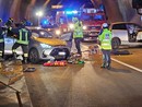 Scontro frontale tra due auto in galleria, persone estratte dalle lamiere (servizio di Mauro Benedetti per newsbiella.it)