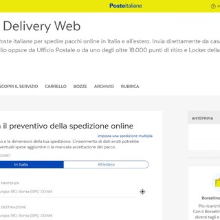 Poste Delivery Web per spedire pacchi online