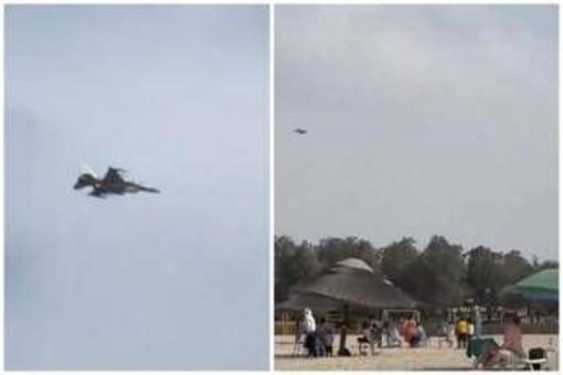 Dubai, jet contro drone iraniano: l'attacco tra i turisti in spiaggia Dubai, jet contro drone iraniano: l'attacco tra i turisti in spiaggia