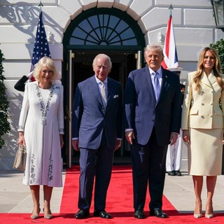 Re Carlo e Camilla ricevuti alla Casa Bianca da Trump e Melania